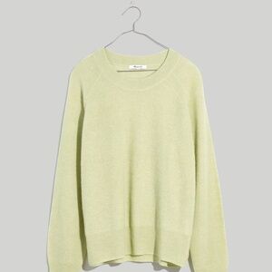 madewell elliston crop pullover sweater - faded seagrass